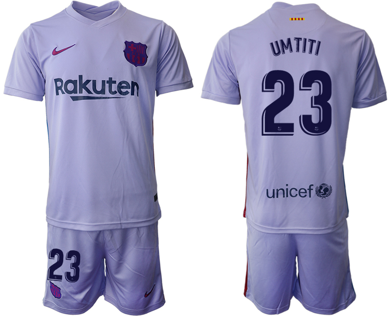 Men 2021-2022 Club Barcelona away purple #23 Soccer Jersey->barcelona jersey->Soccer Club Jersey
